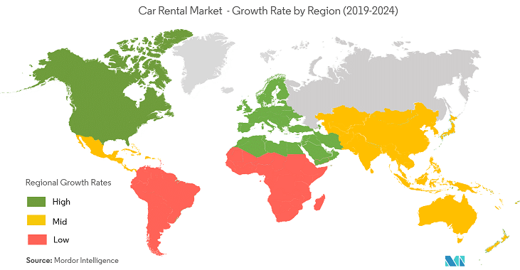 Autonoleggio nel mondo: +7,5% entro il 2024