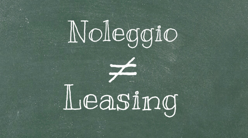 Differenze Noleggio Leasing